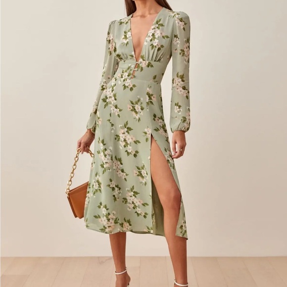 Reformation Dresses & Skirts - Reformation Lorne Midi Dress Size 8 Color Giana